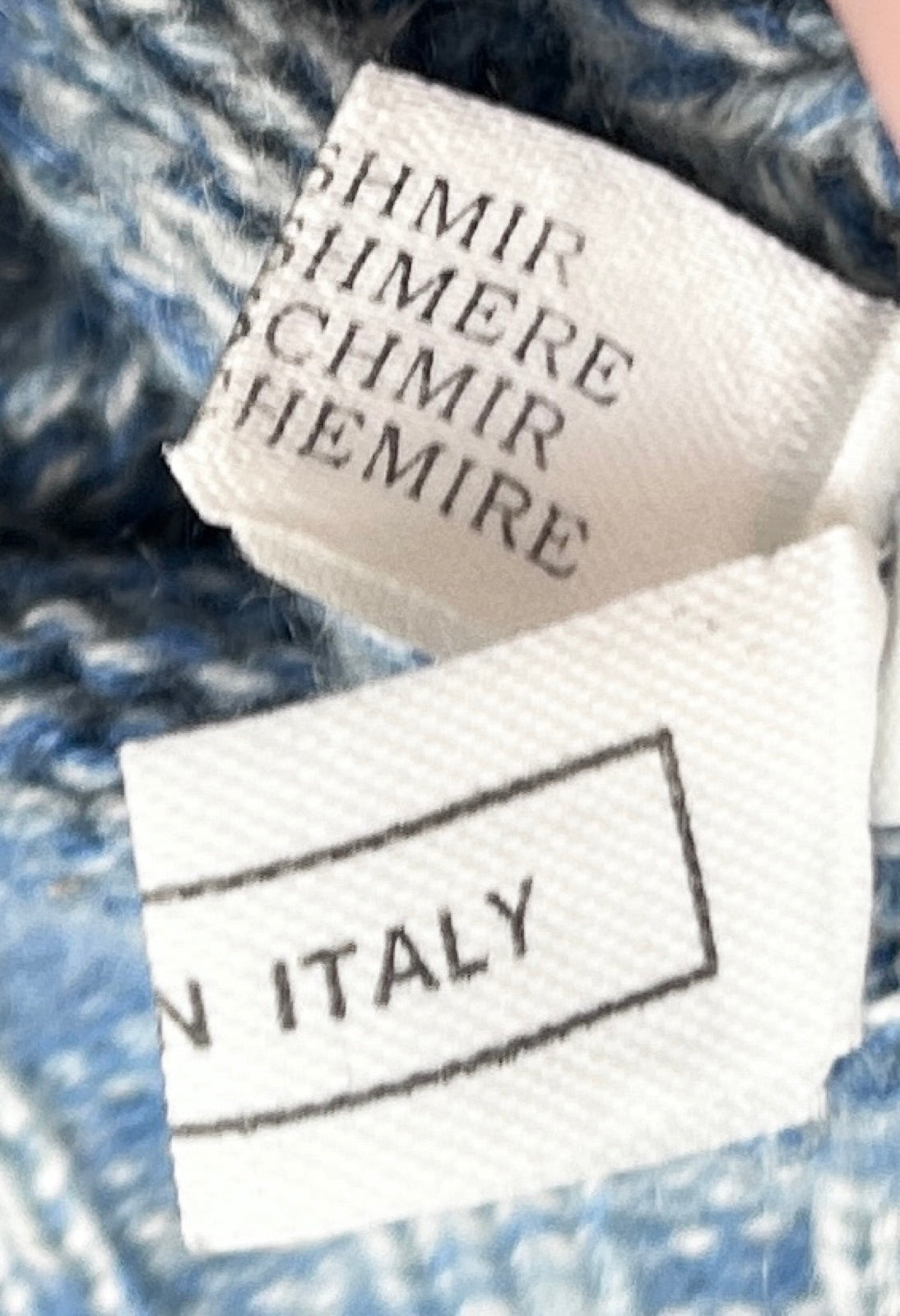 VEZZANI Italy Cashmere Pullover, Men XL (Blue Cream)