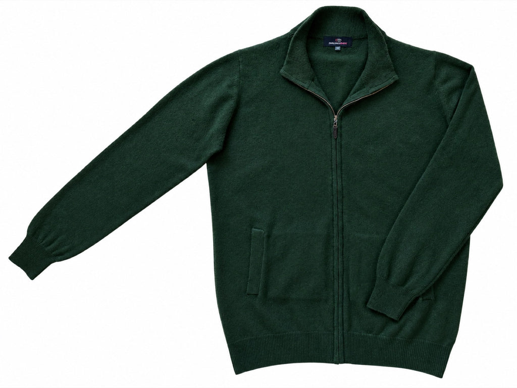 ZWILLINGSHERZ Cashmere Zip Cardigan, Women M