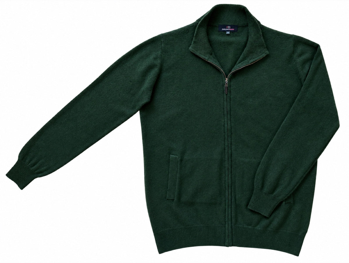 ZWILLINGSHERZ Cashmere Zip Cardigan, Women M