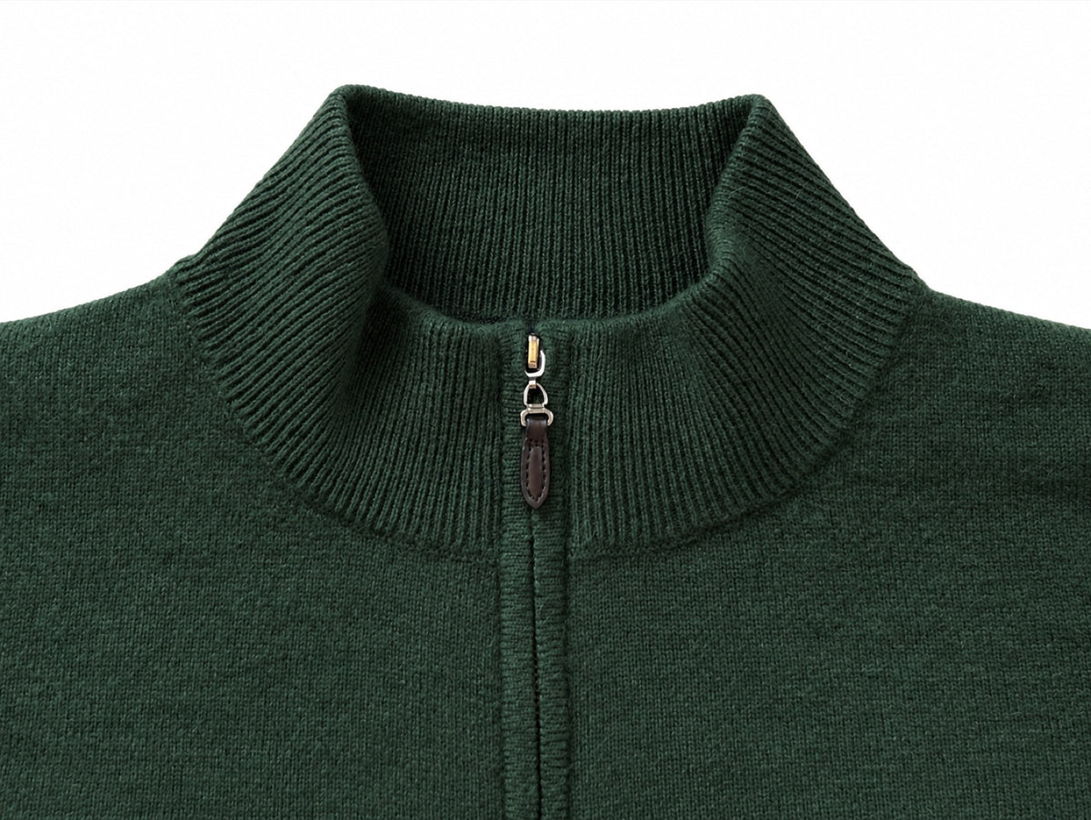 ZWILLINGSHERZ Cashmere Zip Cardigan, Women M