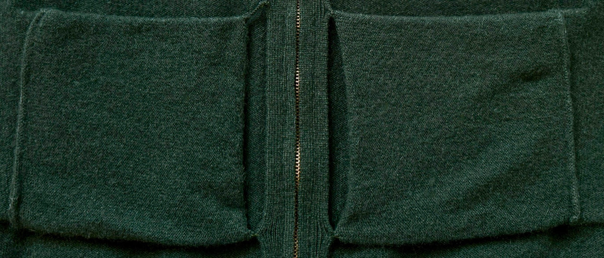 ZWILLINGSHERZ Cashmere Zip Cardigan, Women M